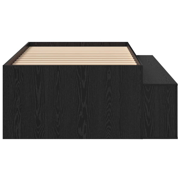 vidaXL Bed Frame Black Oak-Look 80 x 200 cm Engineered Wood