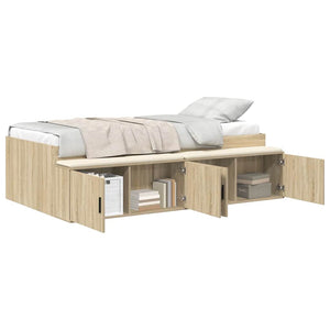 vidaXL Bed Frame with Storage Sonoma Oak 80 x 200 cm Engineered Wood