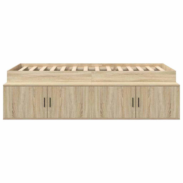 vidaXL Bed Frame with Storage Sonoma Oak 80 x 200 cm Engineered Wood