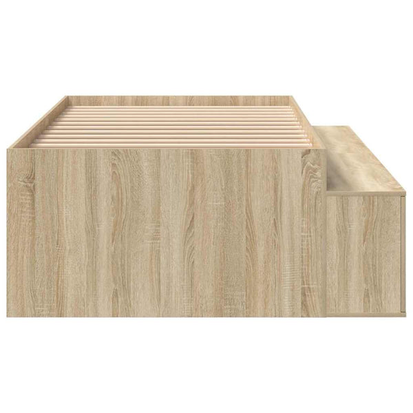 vidaXL Bed Frame with Storage Sonoma Oak 80 x 200 cm Engineered Wood