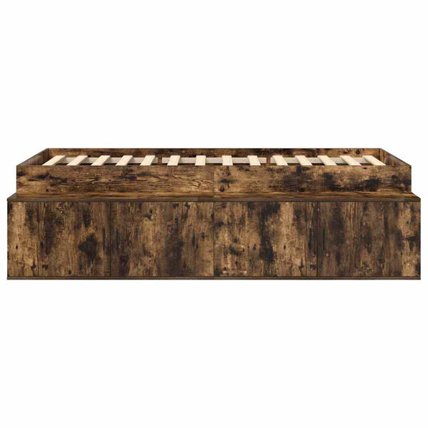 vidaXL Bed Frame Smoked Oak 80 x 200 cm Engineered Wood