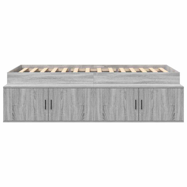 vidaXL Bed Frame with Storage Sonoma Grey 80 x 200 cm Engineered Wood