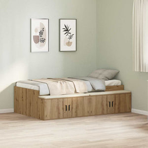 Bettrahmen Artisan Eiche 80x200 cm mit Stauraum