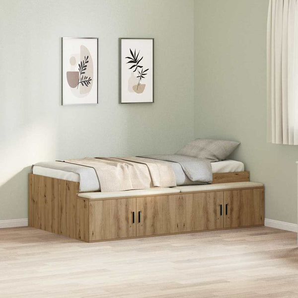 Bettrahmen Artisan Eiche 80x200 cm mit Stauraum
