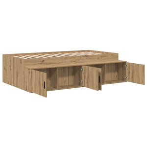 Bettrahmen Artisan Eiche 80x200 cm mit Stauraum