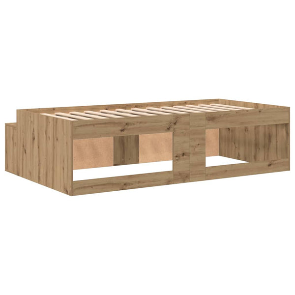Bettrahmen Artisan Eiche 80x200 cm mit Stauraum