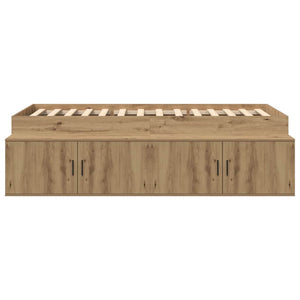 Bettrahmen Artisan Eiche 80x200 cm mit Stauraum