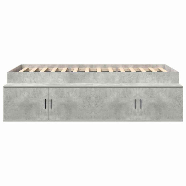 Bettrahmen mit Schubladen 90x190 Beton Grau