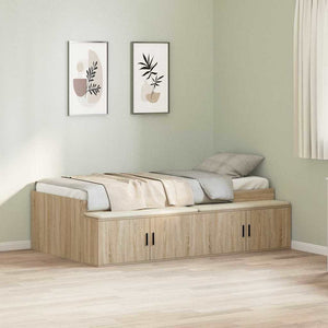 Bettrahmen Sonoma-Eiche 70x190 cm mit Stauraum