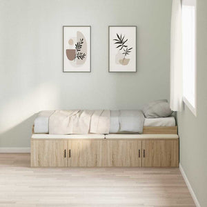 Bettrahmen Sonoma-Eiche 70x190 cm mit Stauraum