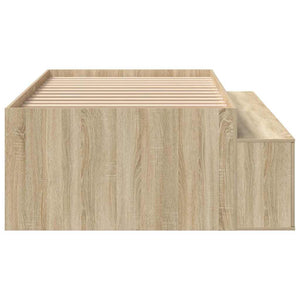 Bettrahmen Sonoma-Eiche 70x190 cm mit Stauraum