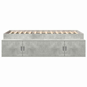 Bettrahmen mit Schubladen 70x190 cm Beton Grau