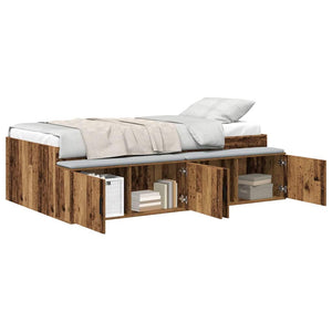 Bettrahmen Artisan-Eiche 70x190 cm mit Stauraum