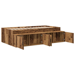 Bettrahmen Artisan-Eiche 70x190 cm mit Stauraum