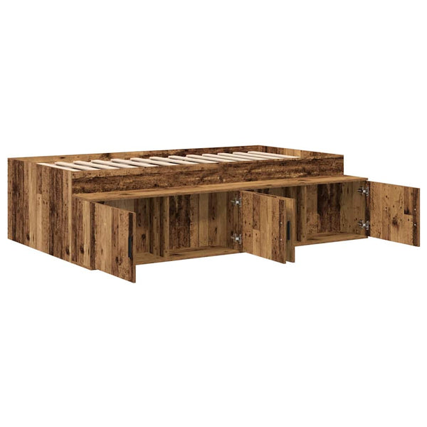 Bettrahmen Artisan-Eiche 70x190 cm mit Stauraum