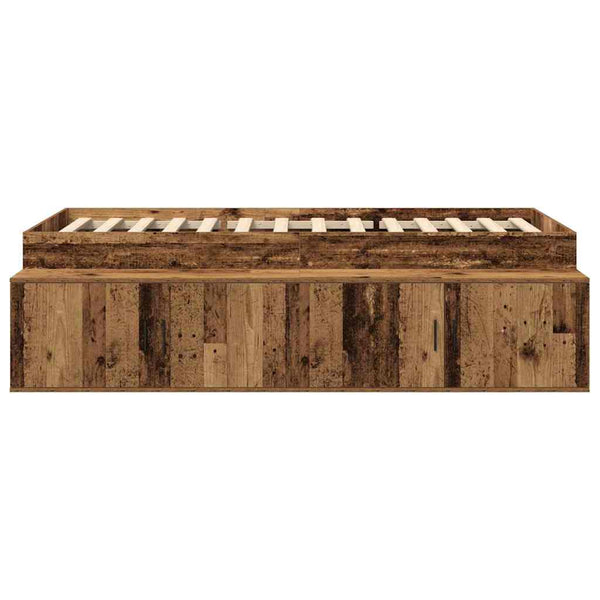 Bettrahmen Artisan-Eiche 70x190 cm mit Stauraum