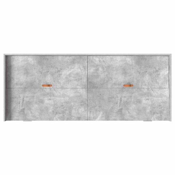 Bettrahmen mit Kopfteil Grau 90x200 cm