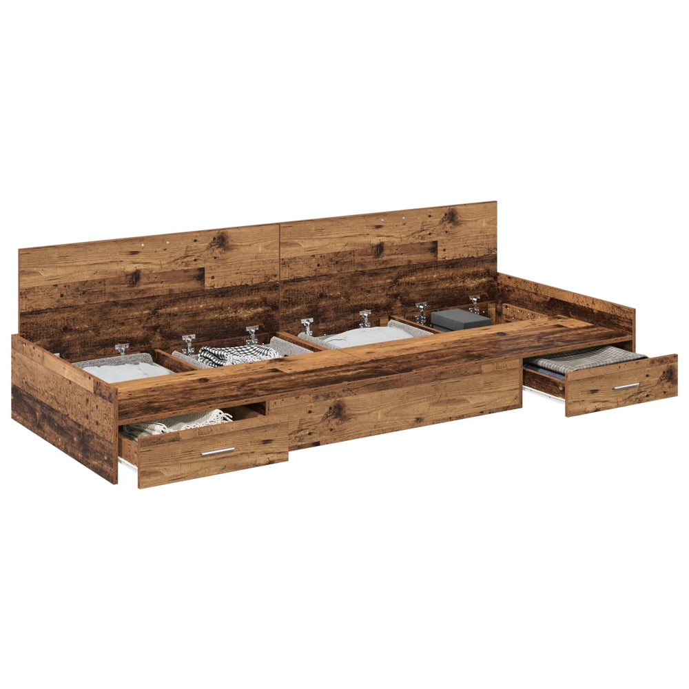 Bettrahmen Altholz 80x200 cm mit Kopfteil