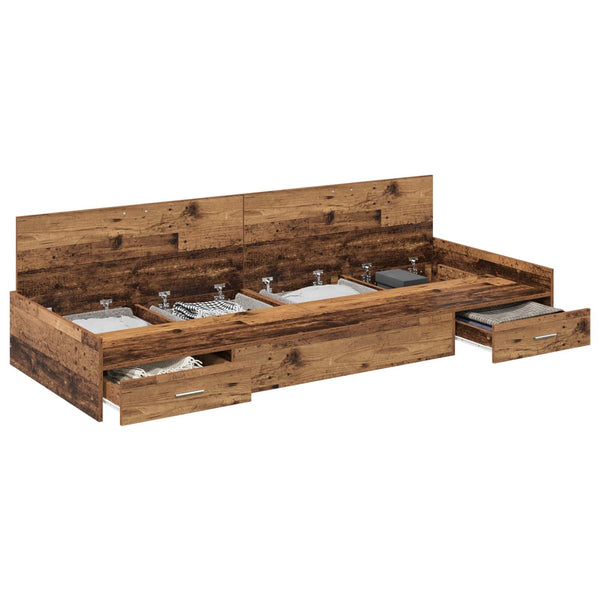 Bettrahmen Altholz 80x200 cm mit Kopfteil