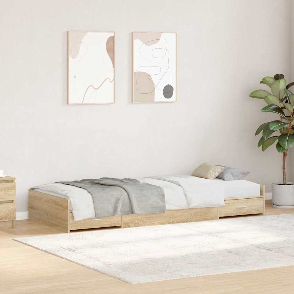 Bettrahmen Sonoma Eiche 90x190 cm