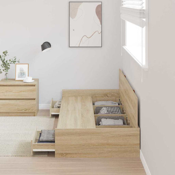 Bettrahmen Sonoma Eiche 90x190 cm