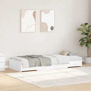 Bettrahmen Weiß 75x190 cm mit Kopfteil