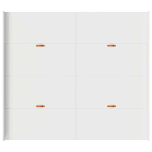 Bettgestell mit Stauraum Weiß 200x200 cm