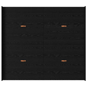 Aufbewahrungsbettgestell 200x200 cm, Schwarz Eiche