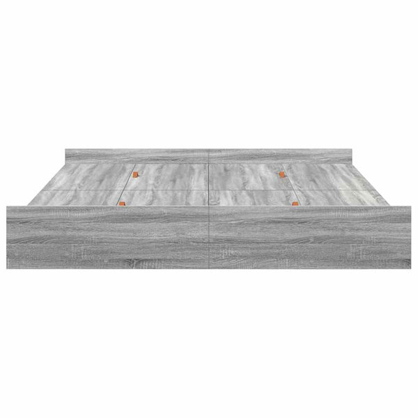 Aufbewahrungsbettgestell 200x200 Graues Sonoma