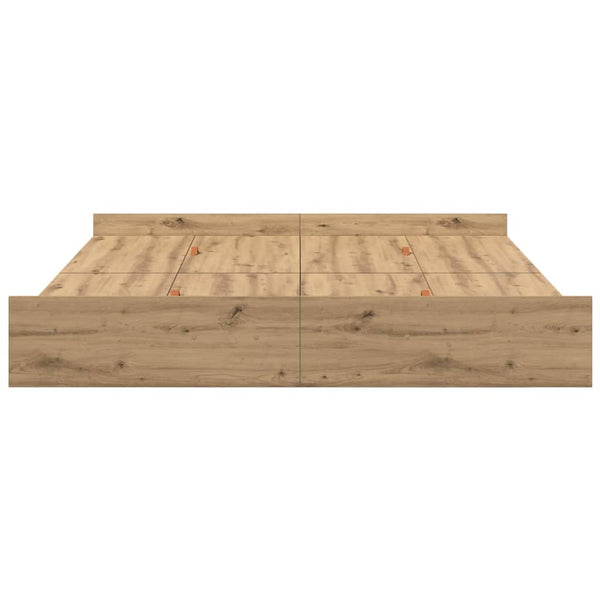 Aufbewahrungsbettgestell Eiche 200x200 cm