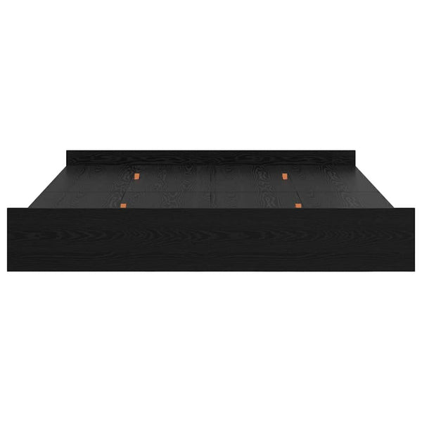 Aufbewahrungsbettgestell 180x200 cm Schwarz Eiche