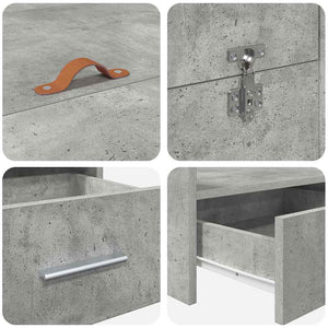 Bettgestell mit Stauraum Beton Grau 160x200 cm