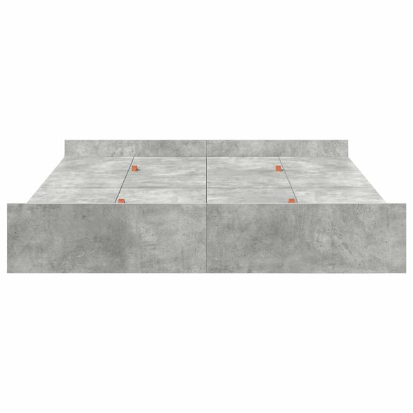 Bettgestell mit Stauraum Beton Grau 160x200 cm