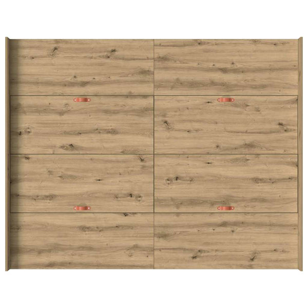 Aufbewahrungsbettgestell Eiche 160x200 cm