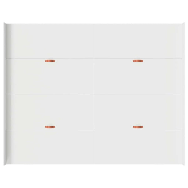 Bettgestell mit Stauraum Weiß 150x200 cm