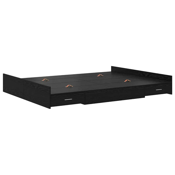 Bettgestell mit Stauraum 150x200 cm Eichen-Optik