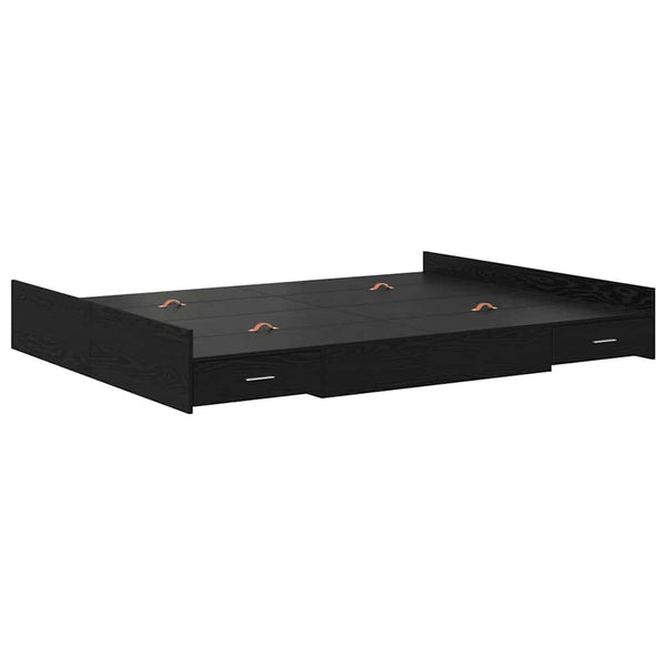 Bettgestell mit Stauraum 150x200 cm Eichen-Optik