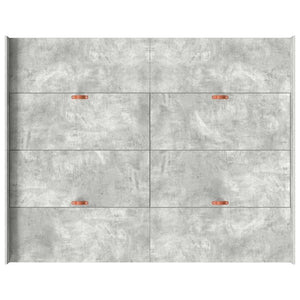 Bettgestell mit Stauraum 150x200 cm Betongrau