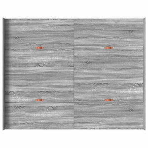 vidaXL Storage Bed Frame Sonoma Grey 140 x 200 cm