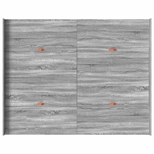 vidaXL Storage Bed Frame Sonoma Grey 140 x 200 cm