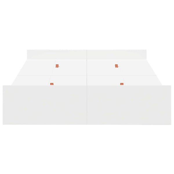 vidaXL Storage Bed Frame White 120 x 200 cm Engineered Wood