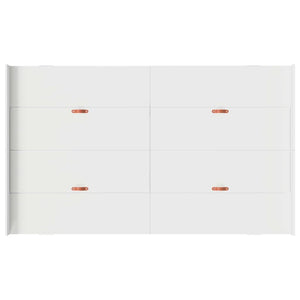 vidaXL Storage Bed Frame White 120 x 200 cm Engineered Wood