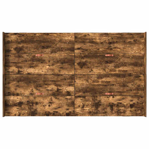 vidaXL Storage Bed Frame Smoked Oak 120 x 200 cm