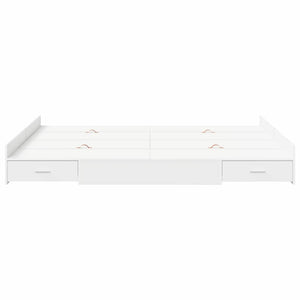 vidaXL Storage Bed Frame White 140 x 190 cm Engineered Wood
