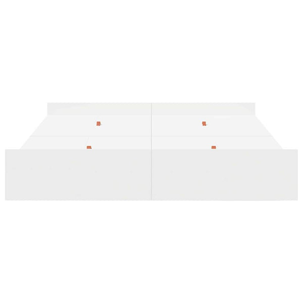 vidaXL Storage Bed Frame White 140 x 190 cm Engineered Wood