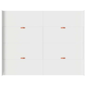 vidaXL Storage Bed Frame White 140 x 190 cm Engineered Wood