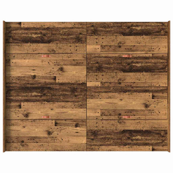 vidaXL Storage Bed Frame Reclaimed Wood 140 x 190 cm Engineered Wood