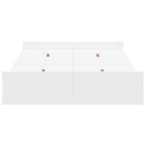 vidaXL Storage Bed Frame White 120 x 190 cm Engineered Wood