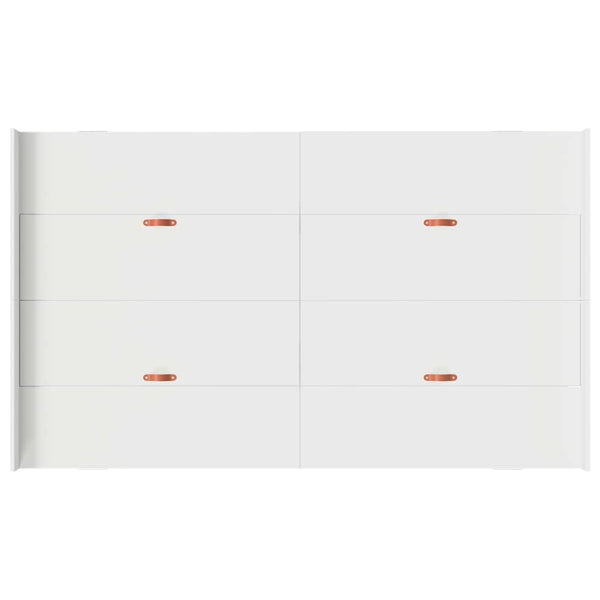 vidaXL Storage Bed Frame White 120 x 190 cm Engineered Wood