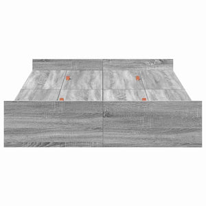 vidaXL Storage Bed Frame Sonoma Grey 120 x 190 cm